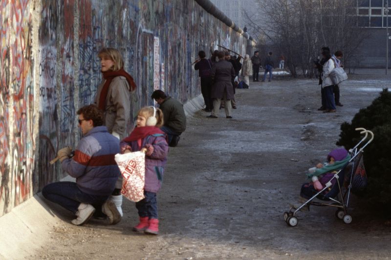 Muro di Berlino caduta