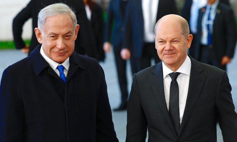 Il primo ministro israeliano Benjamin Netanyahu a Berlino