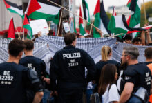 Manifestazione di solidarietà con la Palestina a Berlino