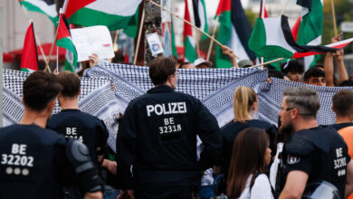 Manifestazione di solidarietà con la Palestina a Berlino